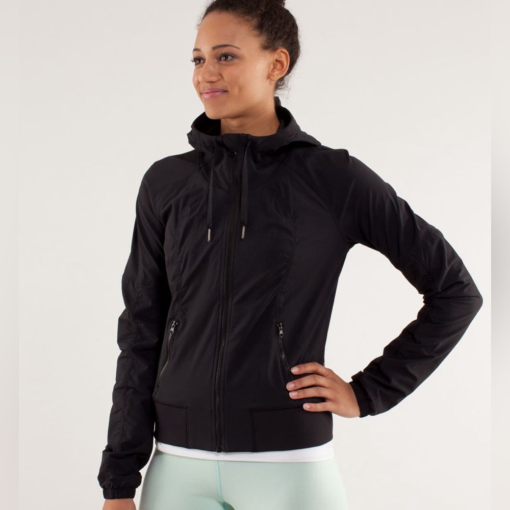 Lululemon Street To Studio Jacket black women’s 10 active Athleisure workout